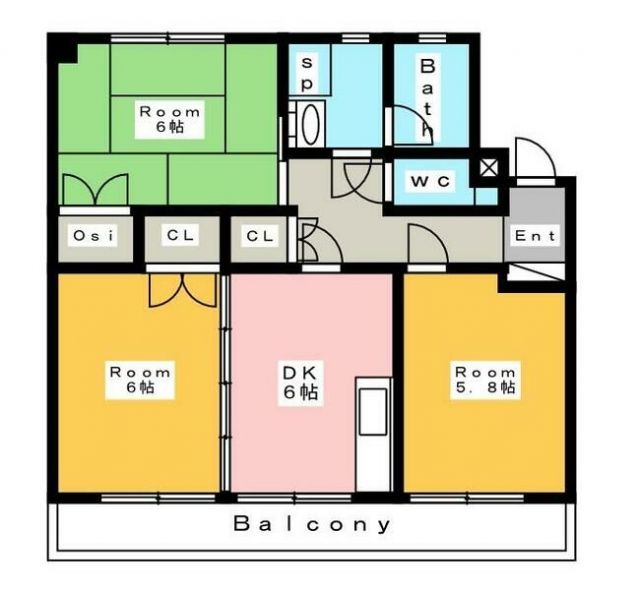 愛知県西尾市永吉３（マンション）の賃貸物件の間取り