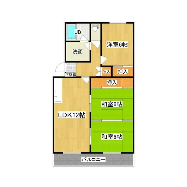 福岡市西区石丸のマンションの間取り