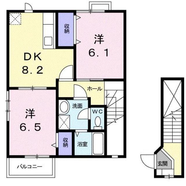 エスニックハウスＡ棟の間取り