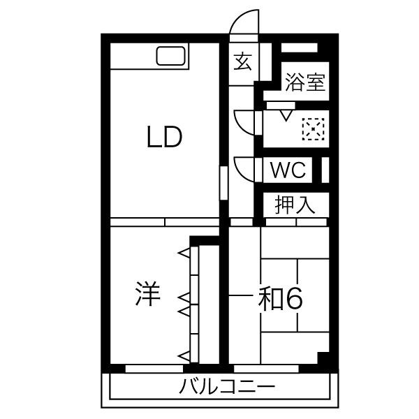 姫路市安田のマンションの間取り