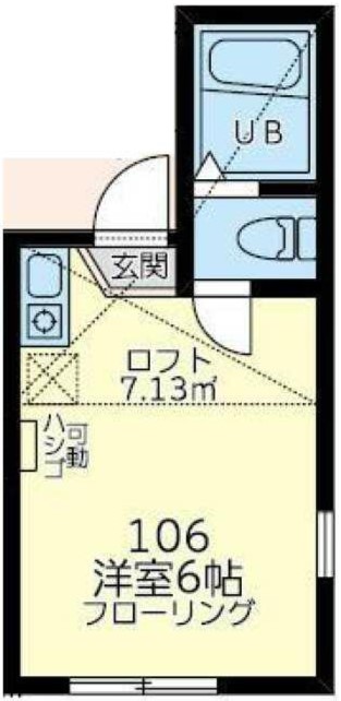 横浜市旭区東希望が丘のアパートの間取り