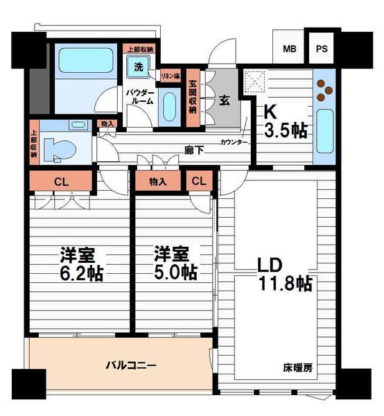 クラッシィタワー淀屋橋の間取り