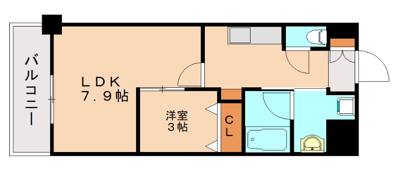 【北九州市八幡西区陣原のマンションの間取り】