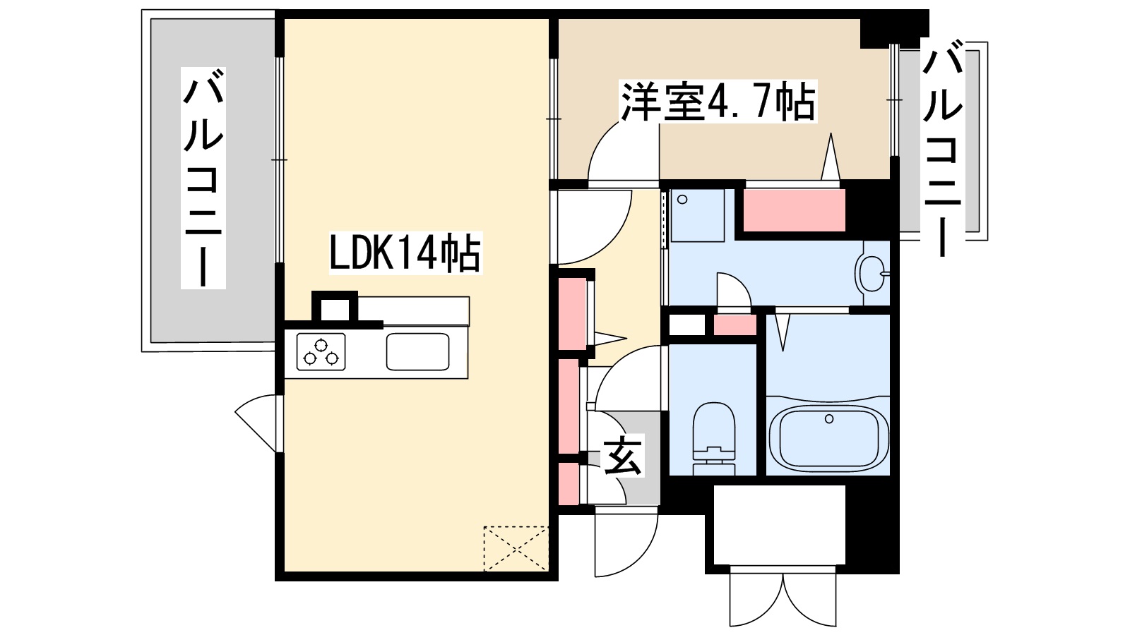 グランティーク下沢通の間取り