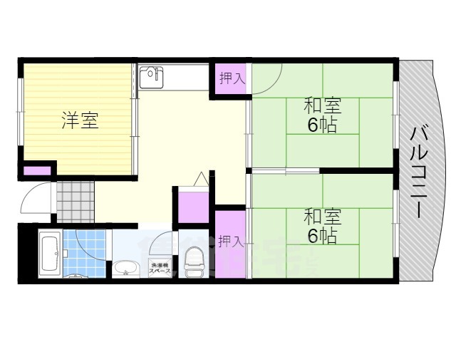 阪神花川マンションの間取り