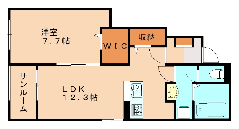 糟屋郡須惠町大字上須惠のアパートの間取り