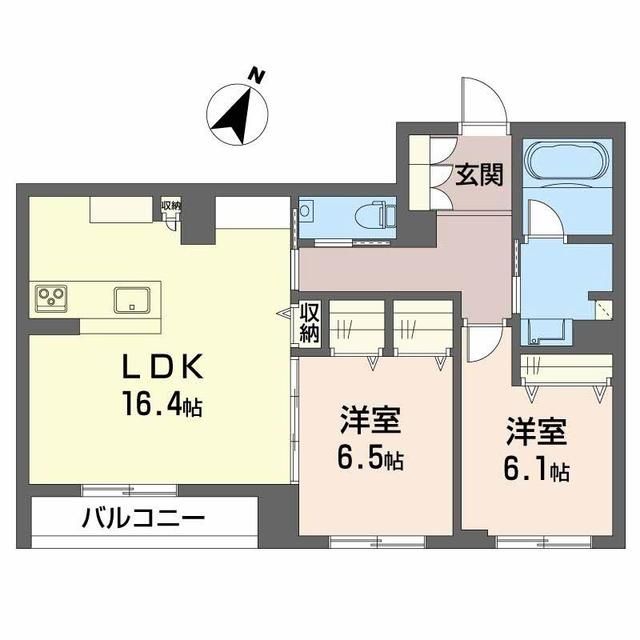 仙台市宮城野区新田のマンションの間取り