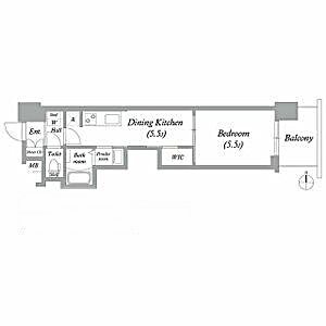 【名古屋市北区平安のマンションの間取り】