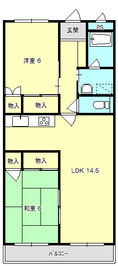 メルベイユ宮前の間取り