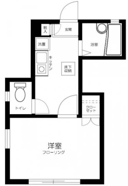 目黒区中根のアパートの間取り