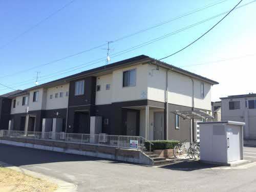 郡山市八山田西のアパートの建物外観