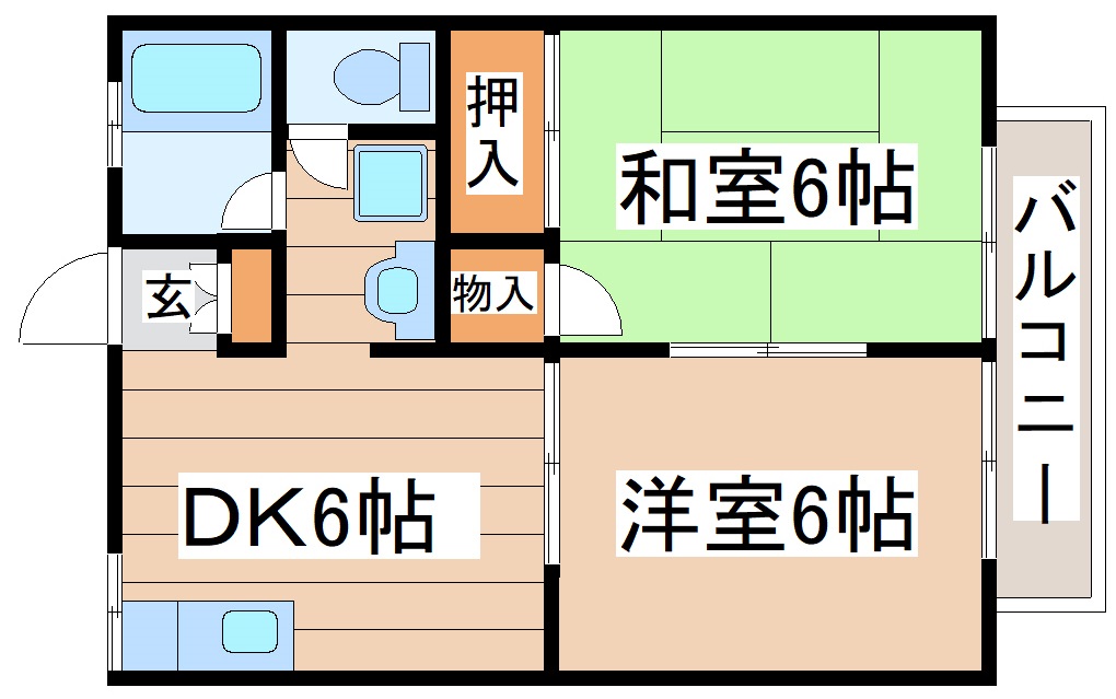 アメニティハイツ　A棟の間取り