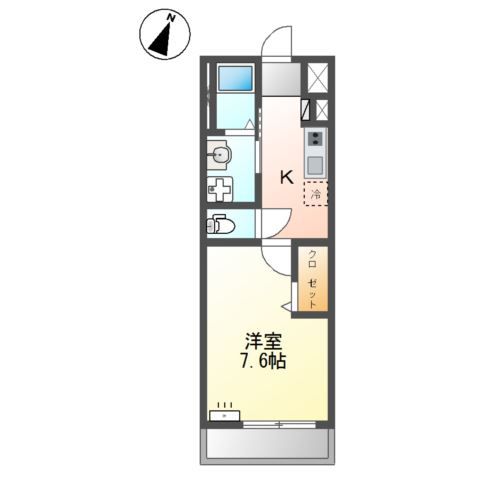 【加古川市平岡町新在家のアパートの間取り】