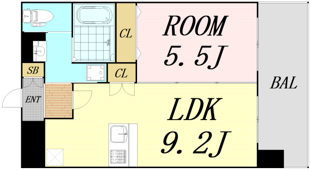 Luxe新大阪2の間取り