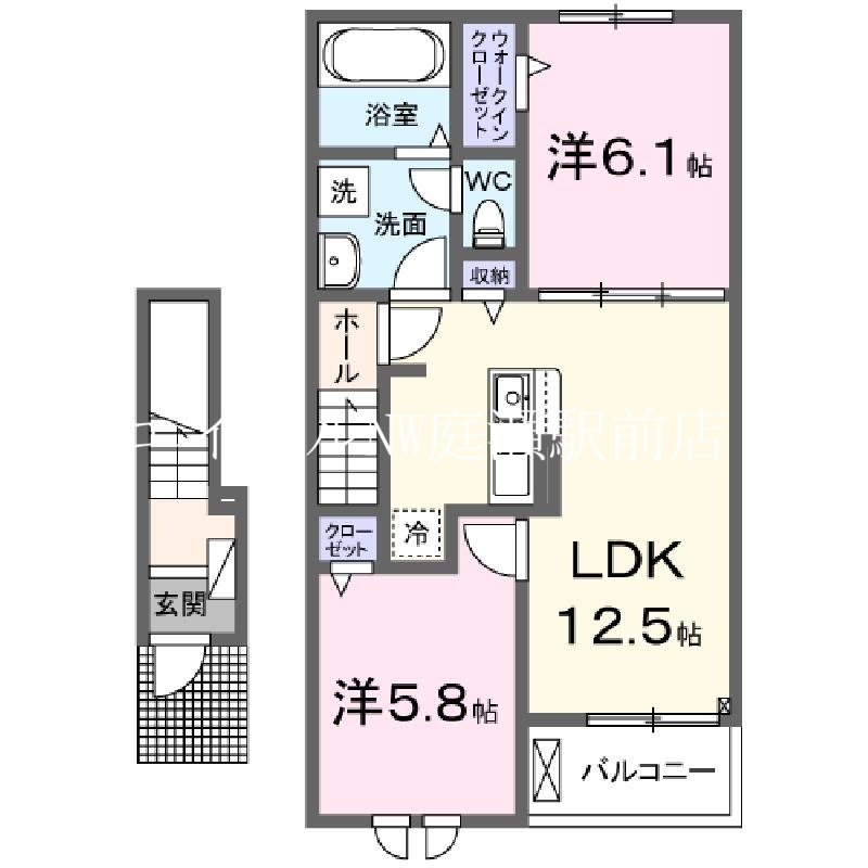 プティボヌールＡの間取り