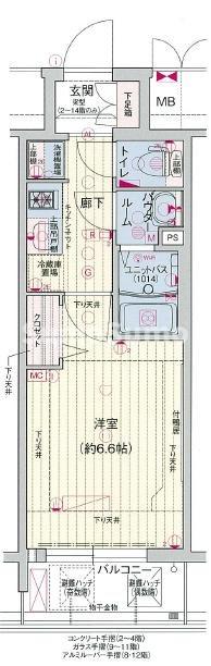 【大阪市中央区北久宝寺町のマンションの間取り】