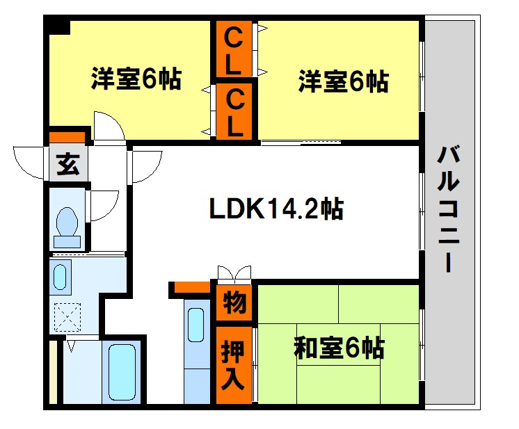 セントラルビュー英の間取り