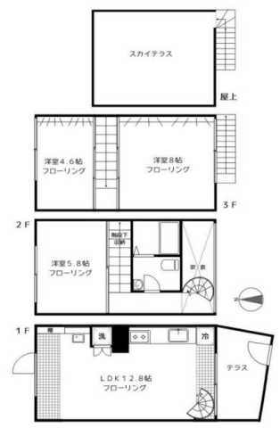 中野区江原町のマンションの間取り