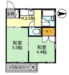 パステルメゾンの間取り