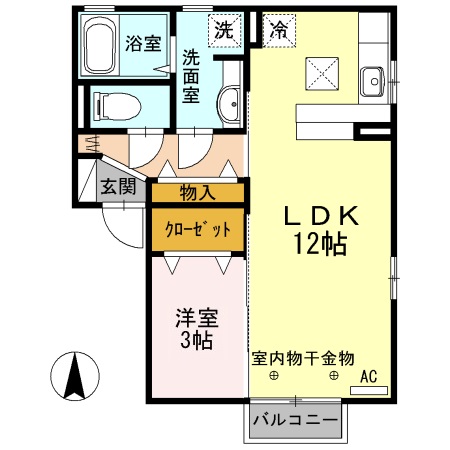 ミオポルト松本の間取り