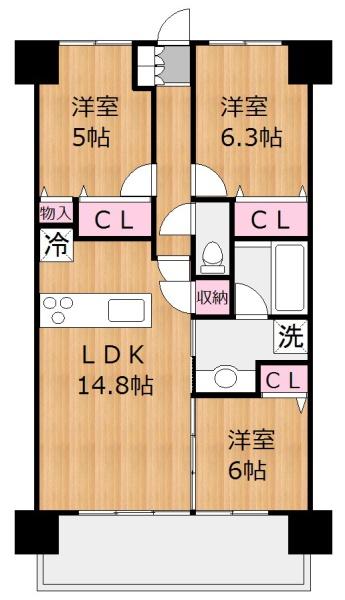 ポレスター橘通りの間取り