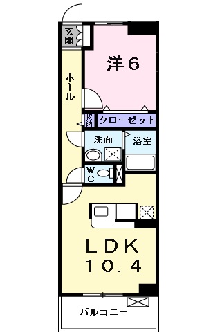 神戸市西区南別府のマンションの間取り