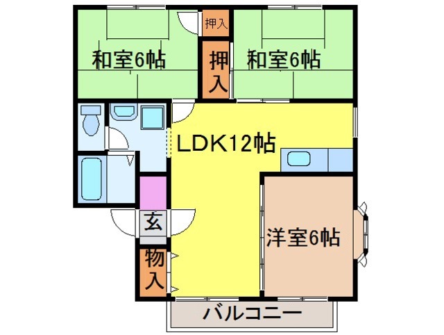 ｆｌａｔ丘にのぼればの間取り