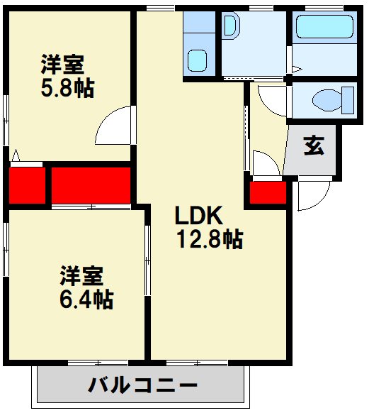 アメニティ21　A棟の間取り