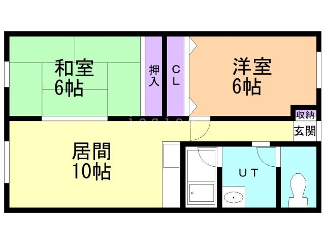 札幌市北区篠路六条のマンションの間取り