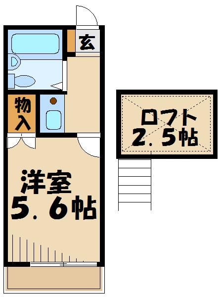 川崎市宮前区菅生のアパートの間取り