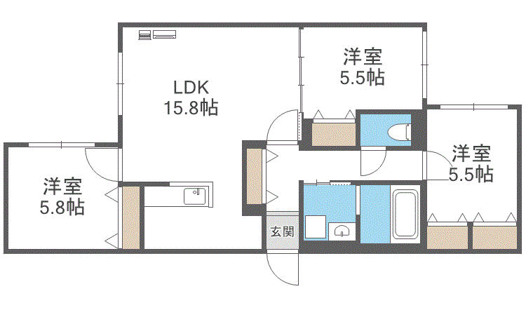 ＭＩＲＡＩｓ　ＴＥＲＲＡＣＥの間取り