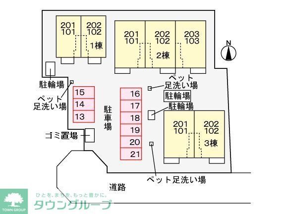 【松戸市五香のアパートの駐車場】