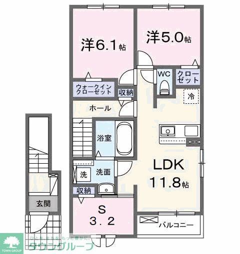 松戸市五香のアパートの間取り