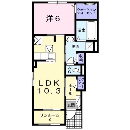 コンフォート　メゾンII　Ａ棟の間取り