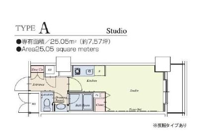 世田谷区駒沢のマンションの間取り