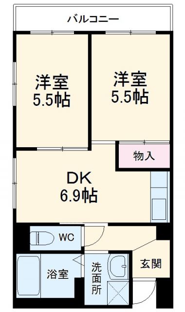 名古屋市中村区則武のマンションの間取り