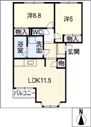 サン　ソレイユＡ棟の間取り