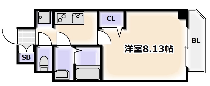 大阪市西成区花園南のマンションの間取り