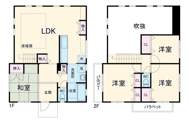 千葉県流山市三輪野山１（一戸建）の賃貸物件の間取り