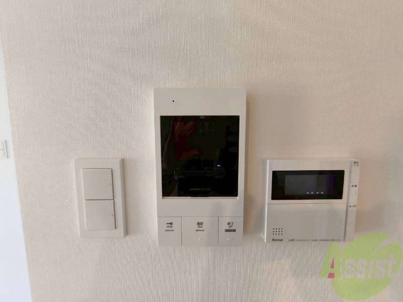 セキュリティ　モニタ付インターホンでセキュリティ面も安心です。