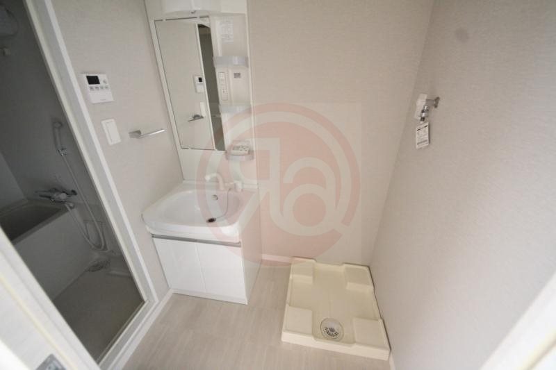 洗面設備　脱衣スペースもあります