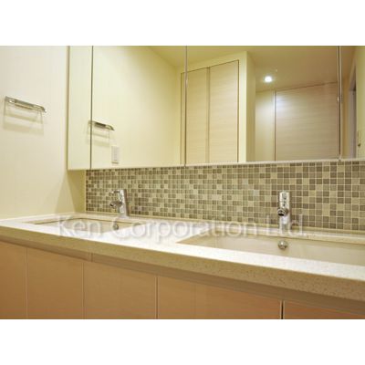 洗面設備　同タイプ17階のお部屋を撮影。仕様が異なることがあります。