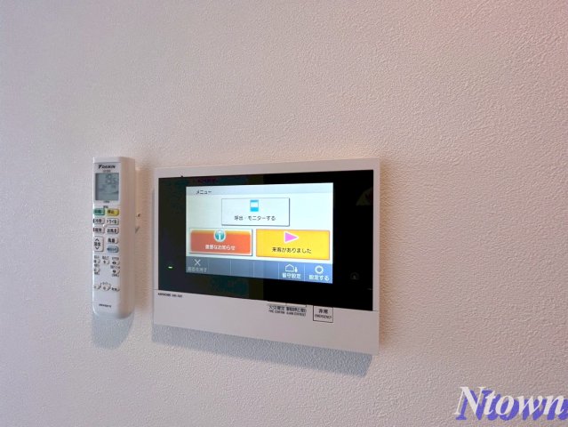 セキュリティ　モニター付きインターフォンです。