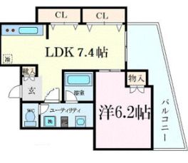 WOB新町の間取り写真