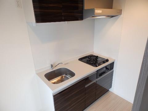 キッチン　２口ガスコンロとグリル付（イメージ）