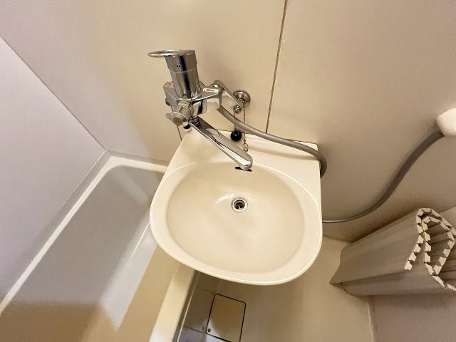 洗面設備　脱衣スペースもあります