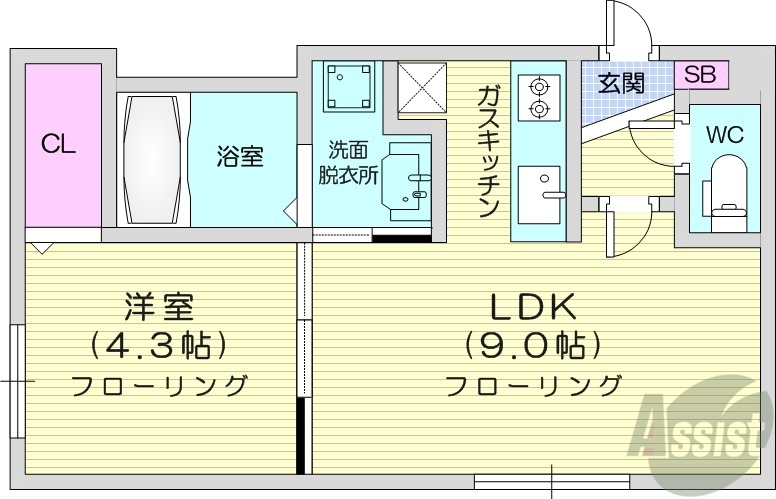シティレジデンス北34条の間取り写真