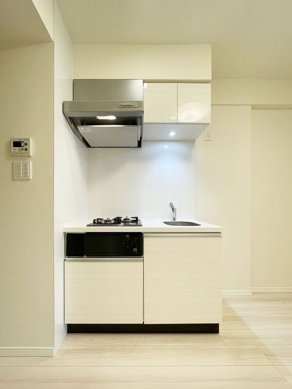 キッチン　コンパクトなキッチンで掃除もラクラク