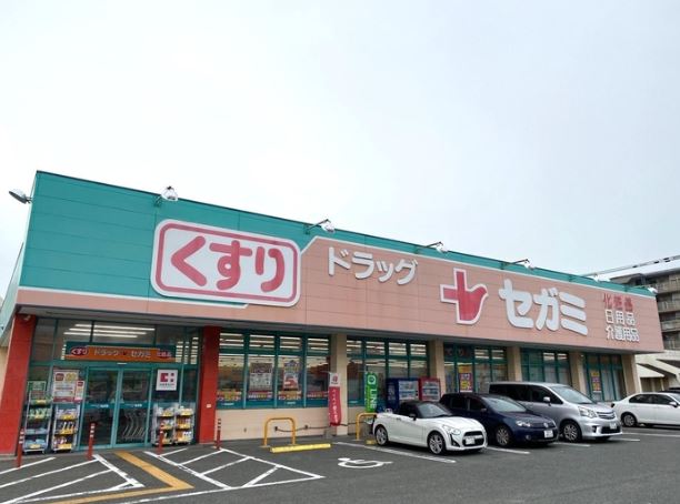ドラックストア　ドラッグセガミ 諸岡店（ドラッグストア）まで504m