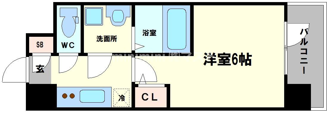 エスリード弁天町グランツの間取り写真